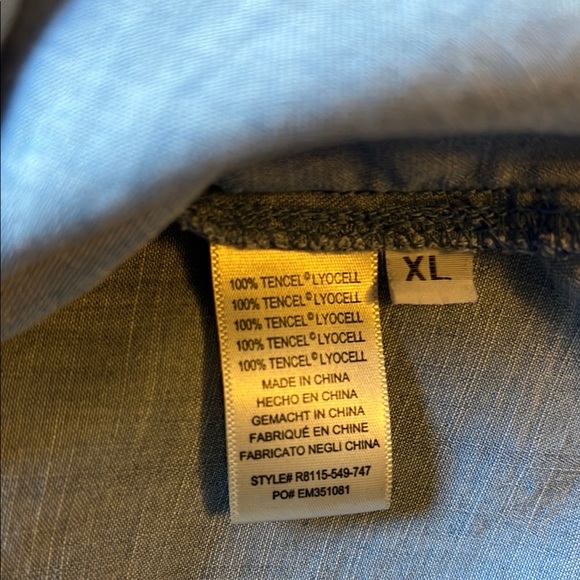 Anthropologie Blue Long Sleeve Mandarin Collar Dress Size XL EUC - Picture 10 of 10